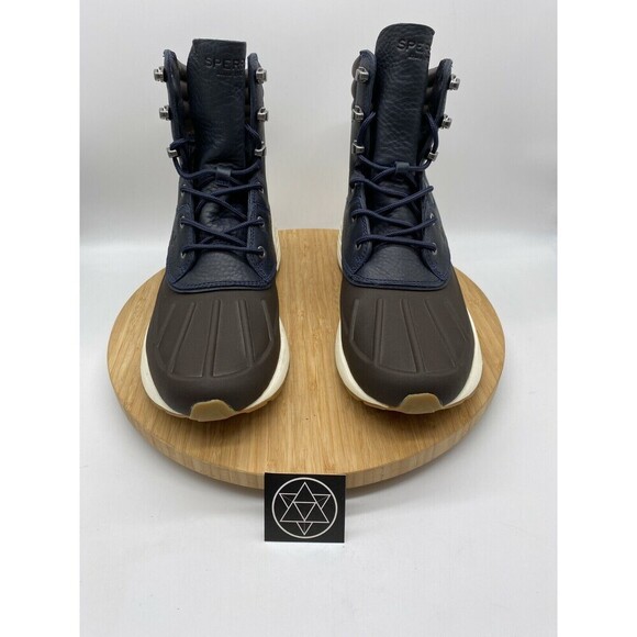 Sperry Boot Mens 9.5 Brown Blue Hiking Duck Hunting Waterproof Shoes STS23014 - Picture 9 of 12
